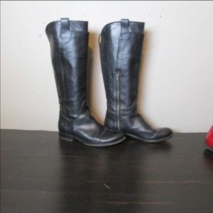 Frye Mellissa Black Knee High Riding Boot  9.5